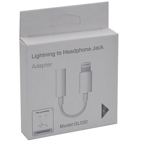 Переходник для наушников Apple 8 pin/ lightning - mini-jack 3.5 (F) (работает через Bluetooth) /в коробке/