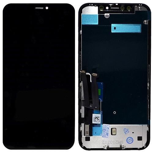Дисплей совместим с iPhone Xr + тачскрин + рамка черный JK