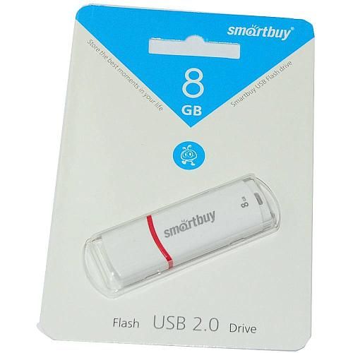8GB USB 2.0 Flash Drive SmartBuy Crown белый (SB8GBCRW-W)