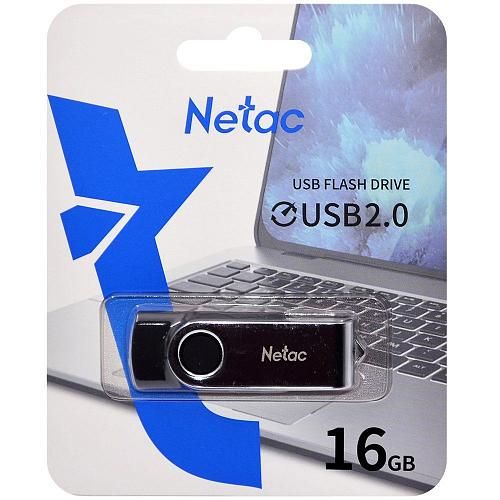 16GB USB 2.0 Flash Drive NETAC U505 черный/серебро (NT03U505N-016G-20BK)