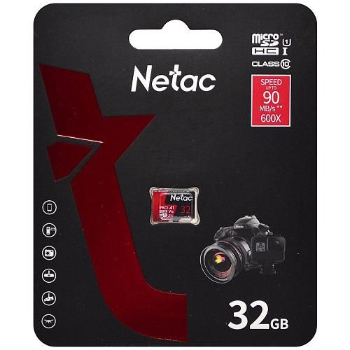 32GB NETAC P500 Extreme Pro MicroSD UHS-I A1 V10 class 10 без адаптера