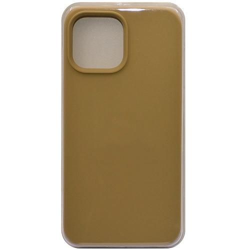 Чехол - накладка совместим с iPhone 13 Pro Max (6.7") "Soft Touch" бледно-коричневый 28 /с логотипом/