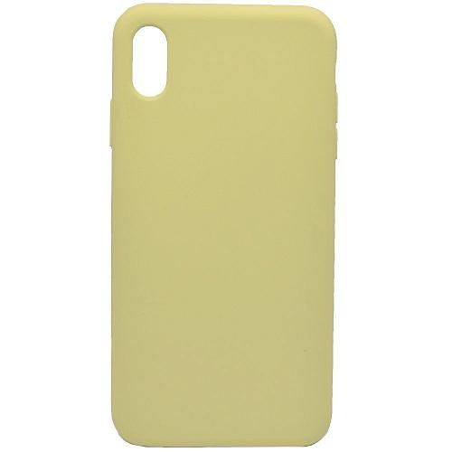 Чехол - накладка совместим с iPhone Xs Max "Soft Touch" светло-желтый /без лого/