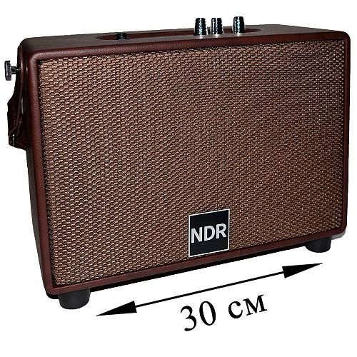Колонка портативная NDR-16B коричневый (микрофон в комплекте)