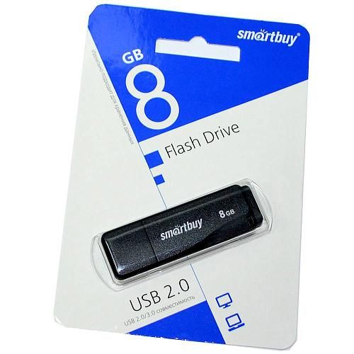 8GB USB 2.0 Flash Drive SmartBuy LM05 черный (SB8GBLM-K)