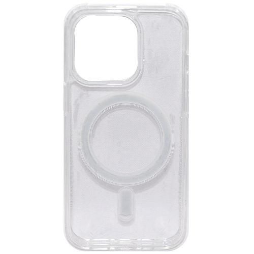 Чехол - накладка совместим с iPhone 14 Pro "Magsafe" cиликон+пластик прозрачный
