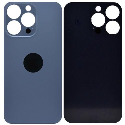 Стекло задней крышки совместим с iPhone 13 Pro синий /увеличенный вырез камеры/ 