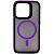 Чехол - накладка совместим с iPhone 13 Pro (6.1") "Mystery" с Magsafe пластик+силикон фиолетовый