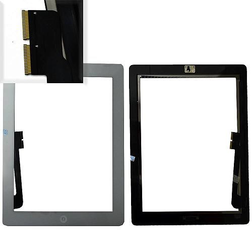Тачскрин (Сенсор дисплея) совместим с iPad 3 + кнопка HOME белый