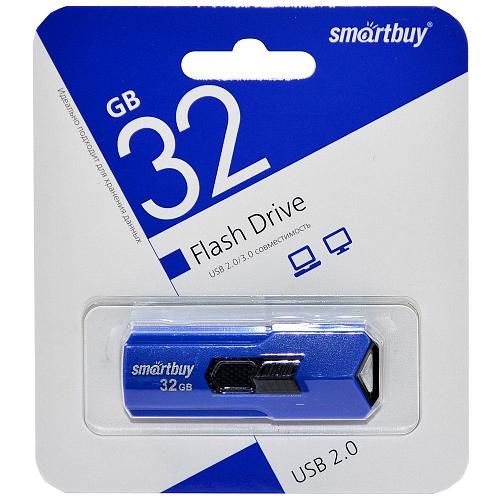 32GB USB 2.0 Flash Drive SmartBuy Stream синий (SB32GBST-B)