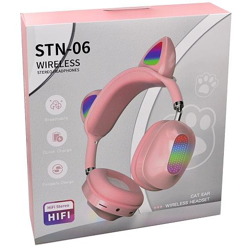 Наушники накладные Bluetooth STN-06 розовый