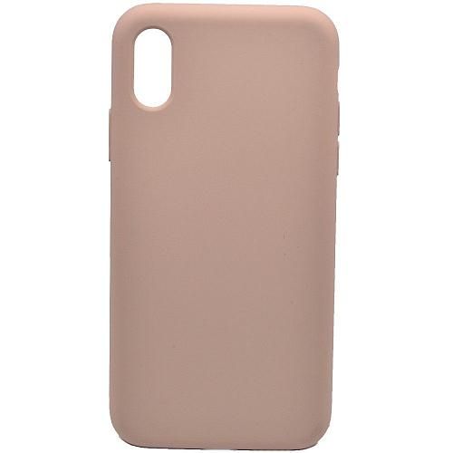 Чехол - накладка совместим с iPhone X/Xs "Soft Touch" светло-розовый /без лого/