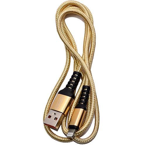 Кабель USB - Lightning 8-pin DENMEN D02L золото (1м)