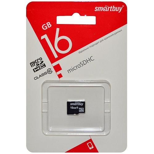 16GB SmartBuy MicroSDHC class 10 без адаптера
