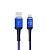 Кабель USB - Apple 8pin lightning YOLKKI Pro 02 синий  (1м)