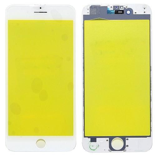 Стекло совместим с iPhone 6 + рамка белый (олеофобное покрытие) orig Factory