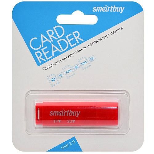 Картридер Micro SD - USB SMARTBUY SBR-715-R красный