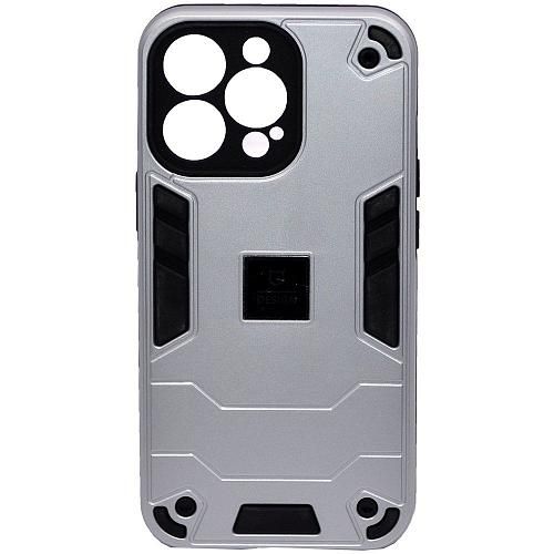 Чехол - накладка совместим с iPhone 13 Pro (6.1") "Shape" серебро