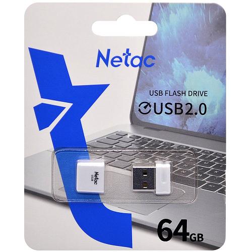 64GB USB 2.0 Flash Drive NETAC U116 mini белый (NT03U116N-064G-20WH)