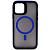 Чехол - накладка совместим с iPhone 11 (6.1") "Mystery" с Magsafe пластик+силикон синий