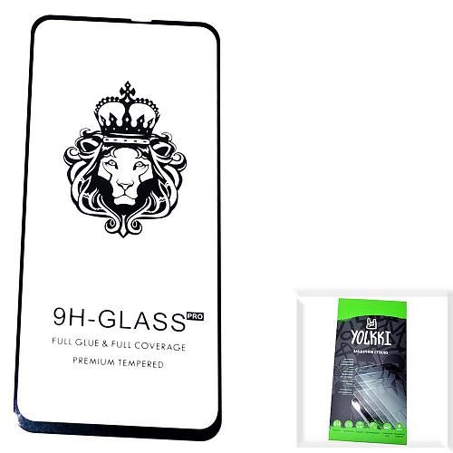 Защитное стекло совместим с Samsung Galaxy A60/M40 SM-A606F YOLKKI Standart 2,5D с рамкой черное /в упаковке/