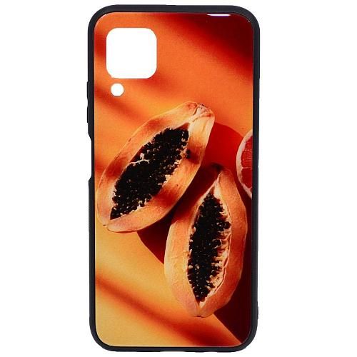 Чехол - накладка совместим с Huawei P40 Lite "Glass" Fruit Вид 12