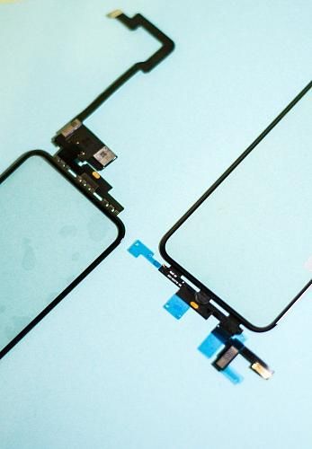 Тачскрин (Сенсор дисплея) совместим с iPhone Xs + OCA черный orig Factory (длинный шлейф)