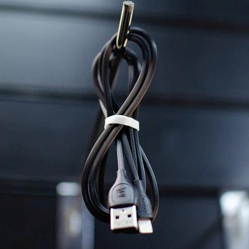 Кабель USB - Lightning 8-pin REMAX Lesu Pro RC-160i круглый черный (1м)