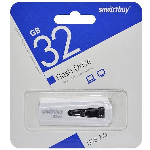 32GB USB 2.0 Flash Drive SmartBuy Iron бело-черный (SB32GBIR-W)