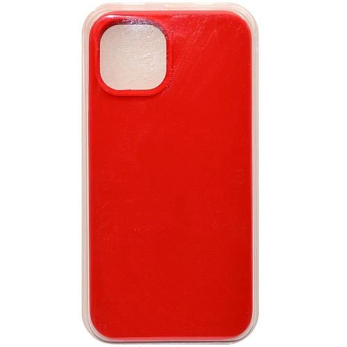 Чехол - накладка совместим с iPhone 14 (6.1") "Soft Touch" оранжевый 13 /с логотипом/