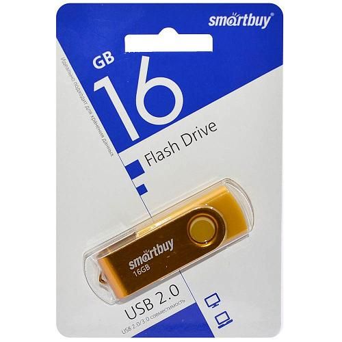 16GB USB 2.0 Flash Drive SmartBuy Twist желтый (SB016GB2TWY)