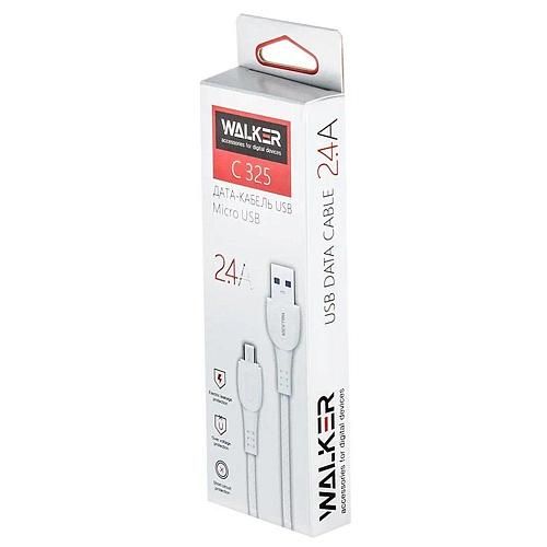 Кабель USB - micro USB WALKER C325 белый (1м)