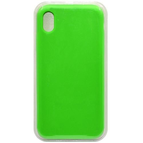 Чехол - накладка совместим с iPhone Xr "Soft Touch" зеленый 66 /с логотипом/