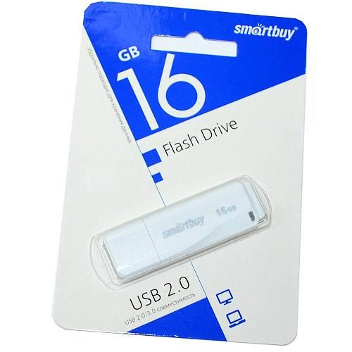 16GB USB 2.0 Flash Drive SmartBuy LM05 белый (SB16GBLM-W)