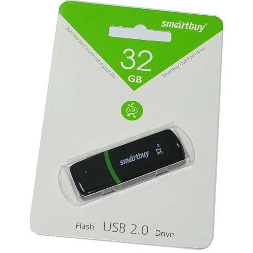 32GB USB 2.0 Flash Drive SmartBuy Paean черный (SB32GBPN-K)