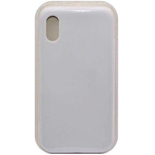 Чехол - накладка совместим с iPhone X/Xs "Soft Touch" белый 10 /с логотипом/