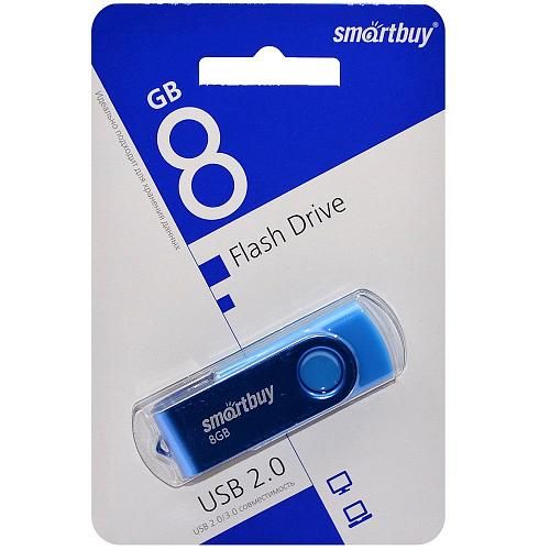 8GB USB 2.0 Flash Drive SmartBuy Twist синий (SB008GB2TWB)