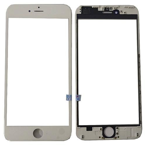 Стекло совместим с iPhone 6 Plus + OCA + рамка белый (олеофобное покрытие)