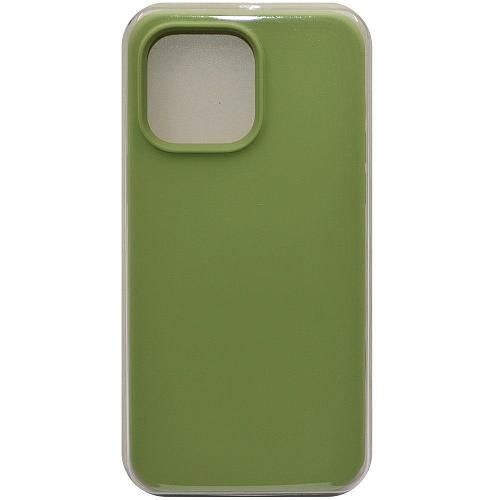 Чехол - накладка совместим с iPhone 14 Pro Max "Soft Touch" пыльно-зеленый 1 /с логотипом/