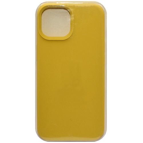 Чехол - накладка совместим с iPhone 15 "Soft Touch" горчичный 4 /с логотипом/