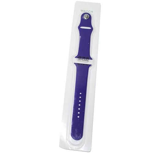 Ремешок совместим с Apple Watch (38/40/41 мм) силикон ML темно-фиолетовый