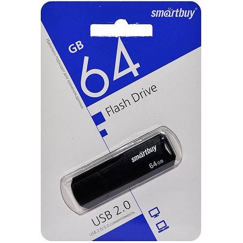 64GB USB 3.0/3.1 Flash Drive SmartBuy Clue черный (SB64GBCLU-K3)