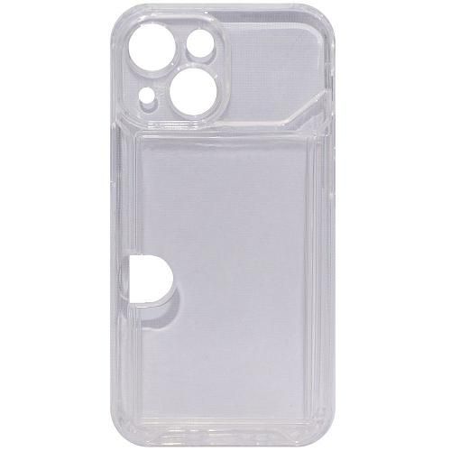 Чехол - накладка совместим с iPhone 13 mini (5.4") силикон прозрачный с кардхолдером Вид 2
