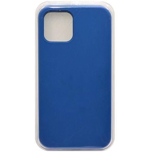 Чехол - накладка совместим с iPhone 12/12 Pro (6.1") "Soft Touch" синий 43 /с логотипом/