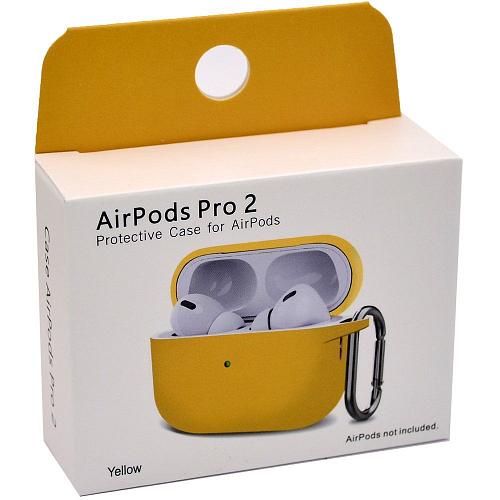 Чехол для AirP Pro 2 силикон с карабином желтый