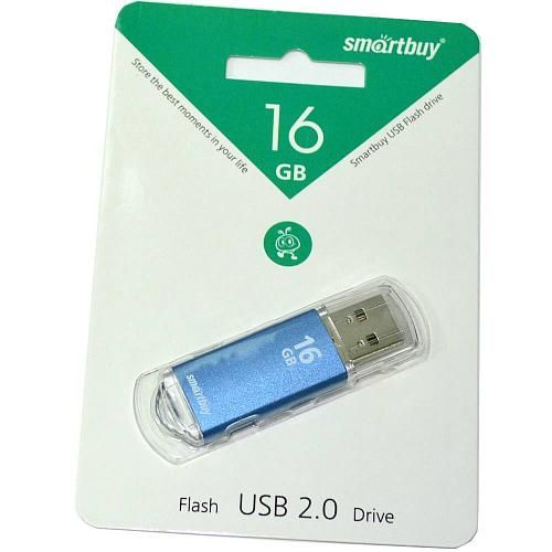 16GB USB 2.0 Flash Drive SmartBuy V-Cut синий (SB16GBVC-B)