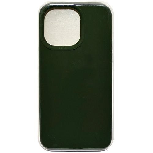 Чехол - накладка совместим с iPhone 15 Pro "Soft Touch" темно-зеленый 52 /с логотипом/