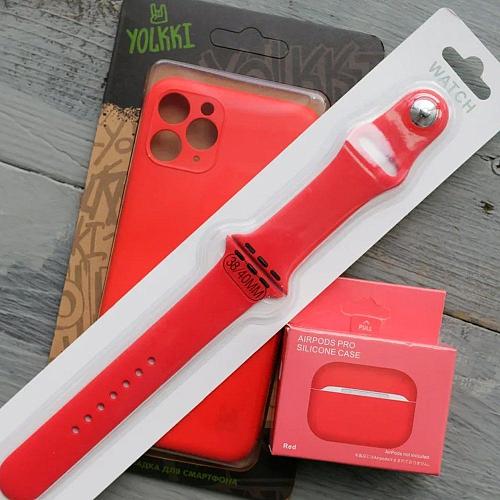 Чехол - накладка совместим с iPhone 12 mini (5.4") YOLKKI Rivoli силикон красный