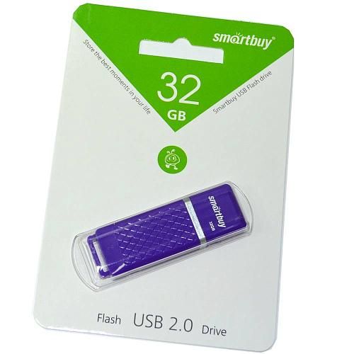 32GB USB 2.0 Flash Drive SmartBuy Quartz фиолетовый (SB32GBQZ-V)