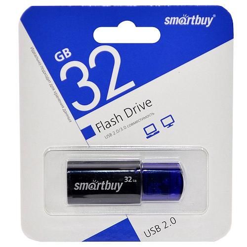 32GB USB 2.0 Flash Drive SmartBuy Click синий (SB32GBCL-B)